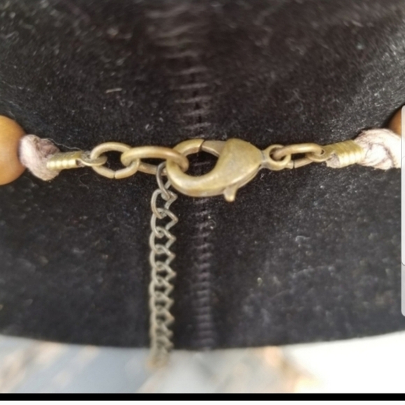 VINTAGE WESTERN STYLE WOOD & ACRYLIC BEADED NECKLACE - Picture 5 of 5